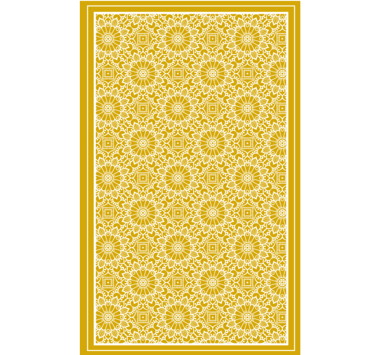 Bedroom roller blind in vintage yellow shape - TenStickers