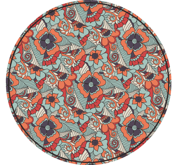 Floral paisley bedroom roller blind - TenStickers