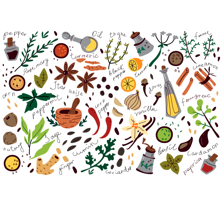 Herbal bedroom roller blind - TenStickers