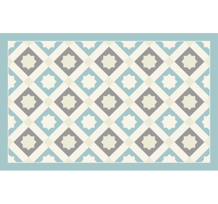 Bedroom roller blind light blue modern geometric stars - TenStickers