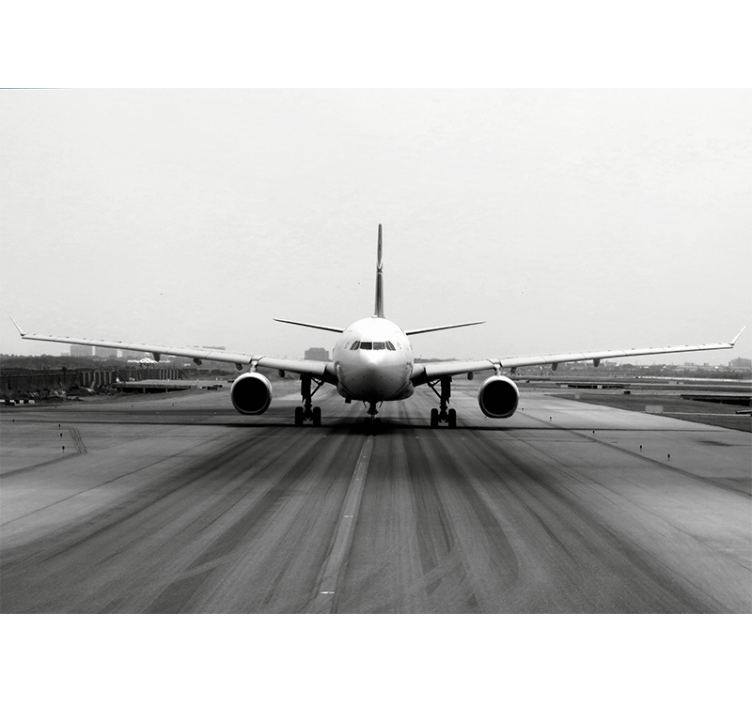 Grey roller blind landing on the runway - TenStickers