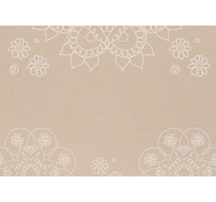 Beige roller blind with indian mandala design - TenStickers