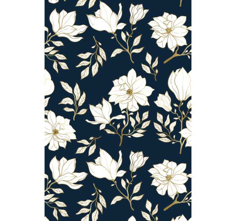 White flowers Original roller blind - TenStickers