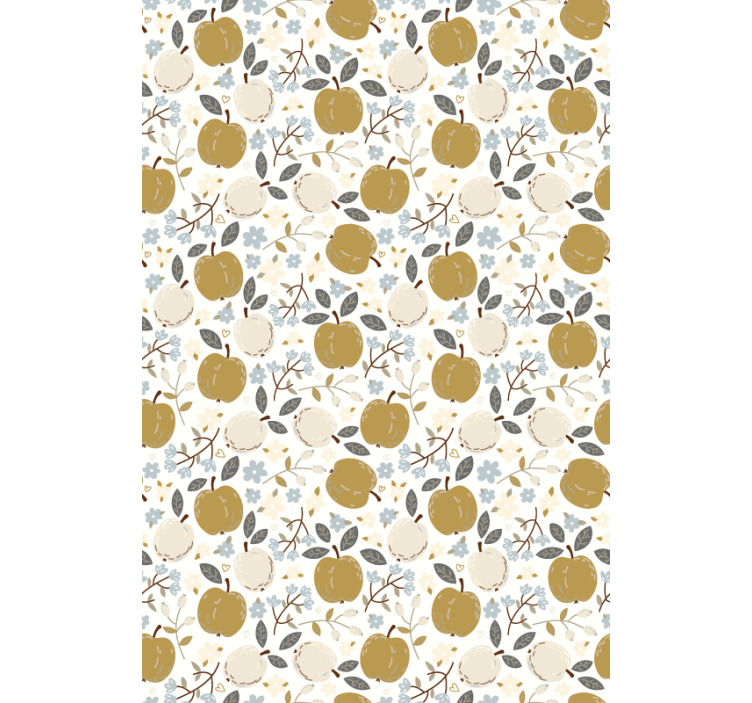 Apple Floral Print fruit roller blind - TenStickers