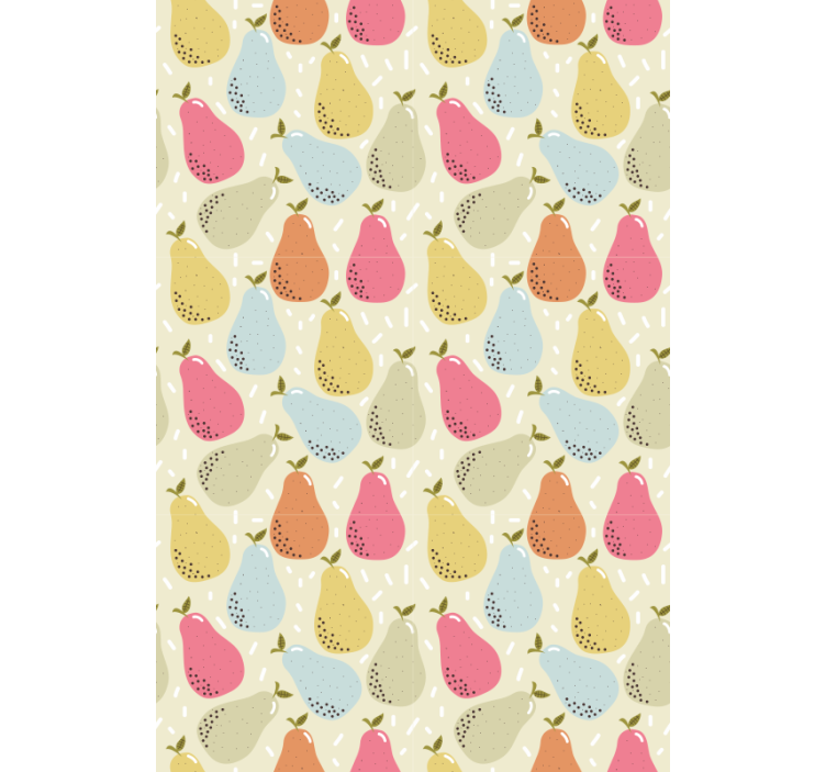Patterned Pear Illustration fruit roller blind - TenStickers