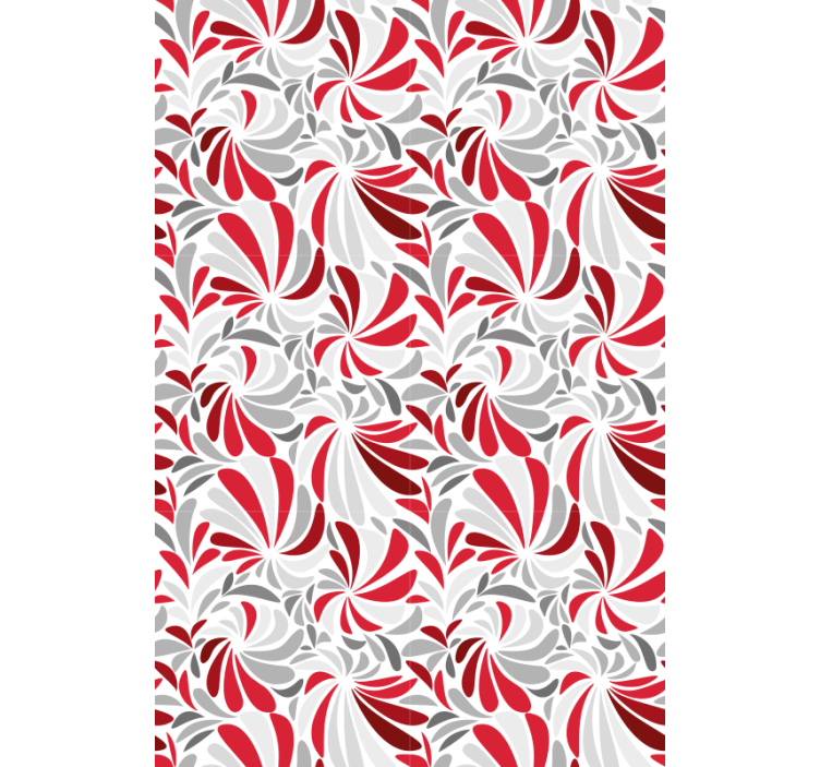 Gray and red flowers Classic blind - TenStickers