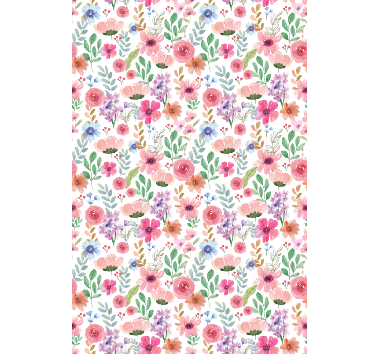 Floral Pattern Elegance flower roller blind - TenStickers