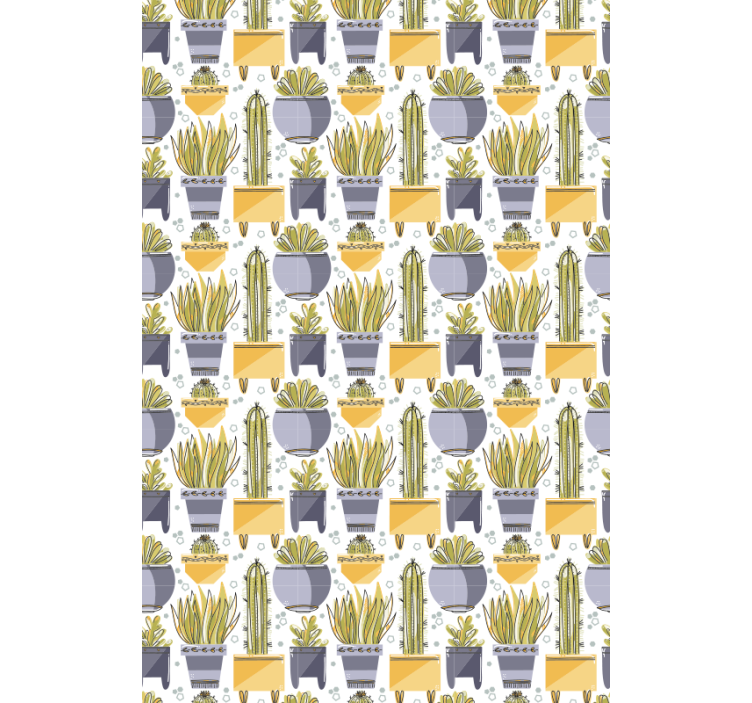 Potted Plant Patterns cactus roller blind - TenStickers