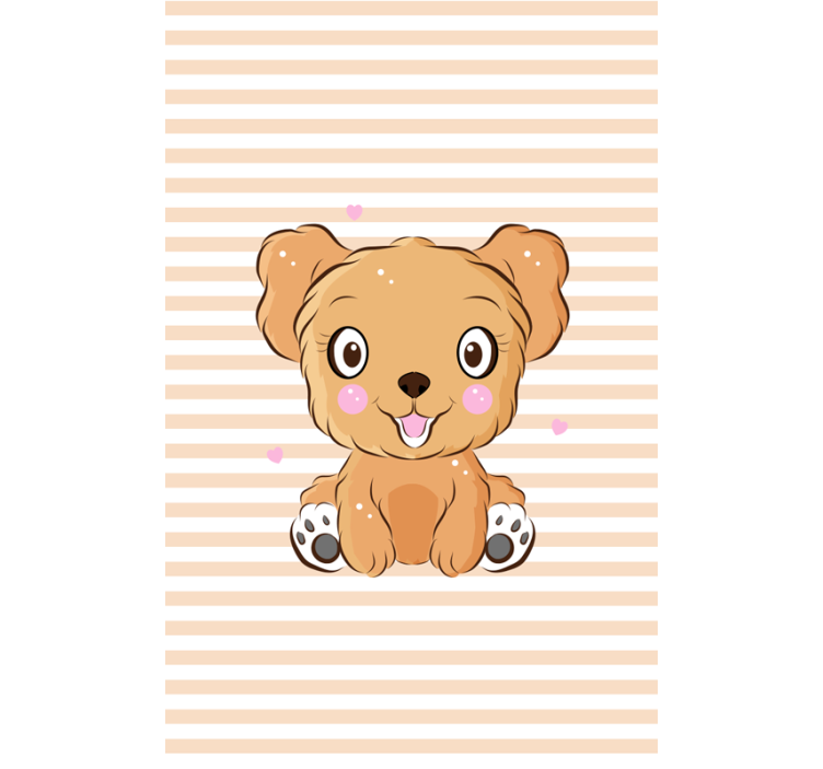 Cute Puppy Illustration animal roller blind - TenStickers