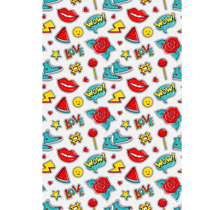 Pop Culture Patterns fun roller blind - TenStickers