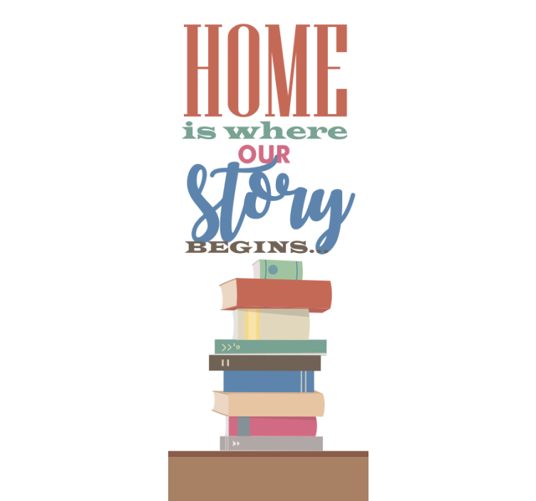 Home Story Begins Here custom roller blind - TenStickers