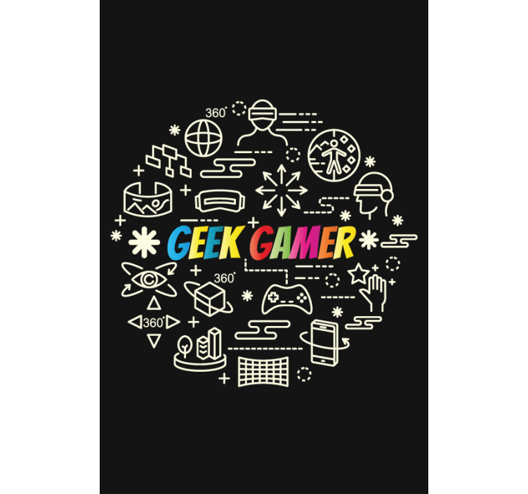 Gaming Doodles geek roller blind - TenStickers