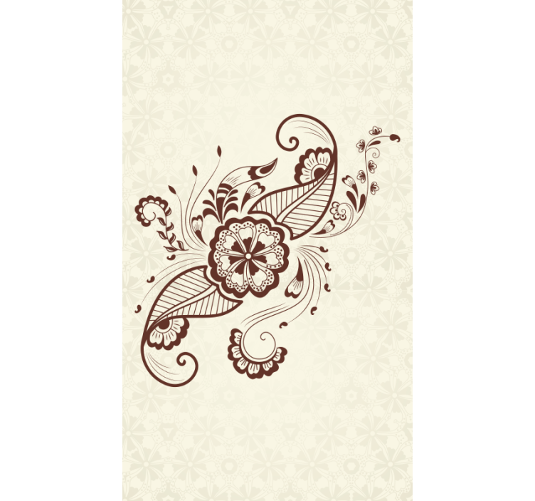 Elaborate Botanical Element floral roller blind - TenStickers