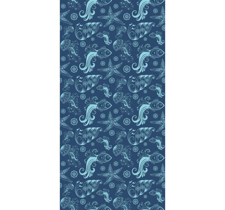 Ocean Fauna Pattern animal roller blind - TenStickers