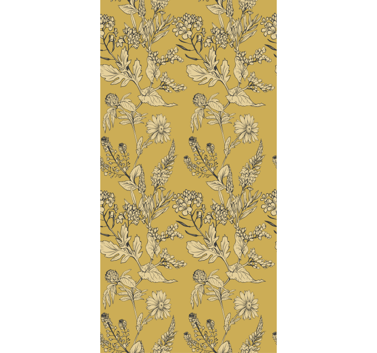 Botanical Floral Theme flower roller blind - TenStickers