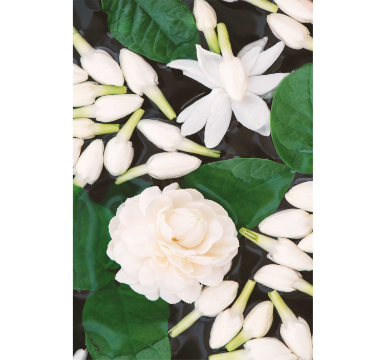 Graceful Blossom Composition flower roller blind - TenStickers