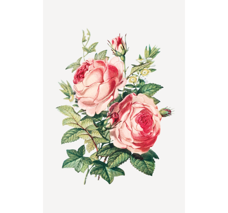 Romantic rose blooms flower roller blind - TenStickers