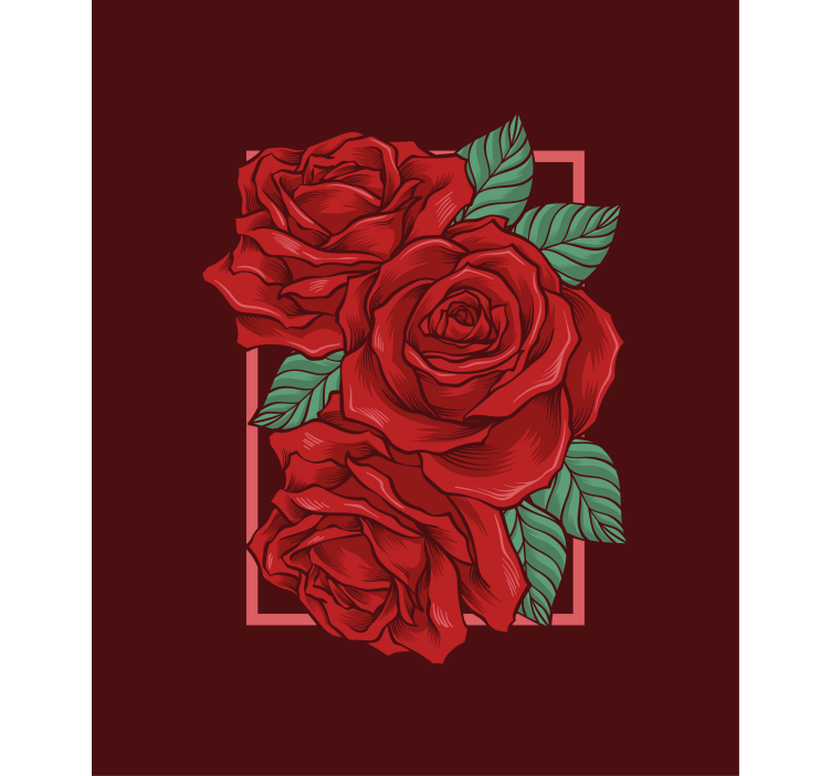 Elegant Red Roses flower roller blind - TenStickers