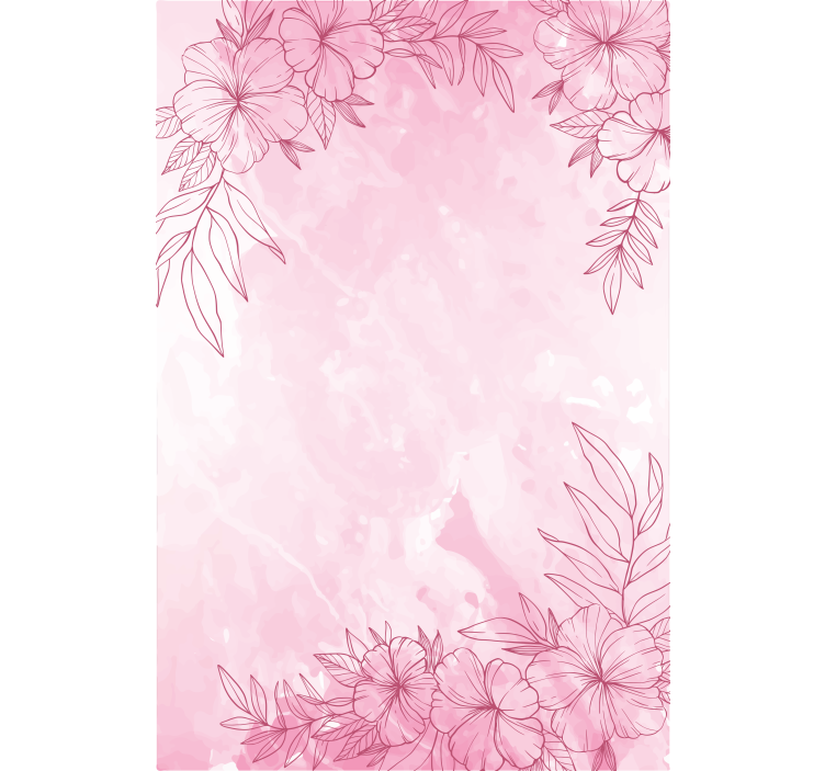 Pink bloom floral roller blind - TenStickers