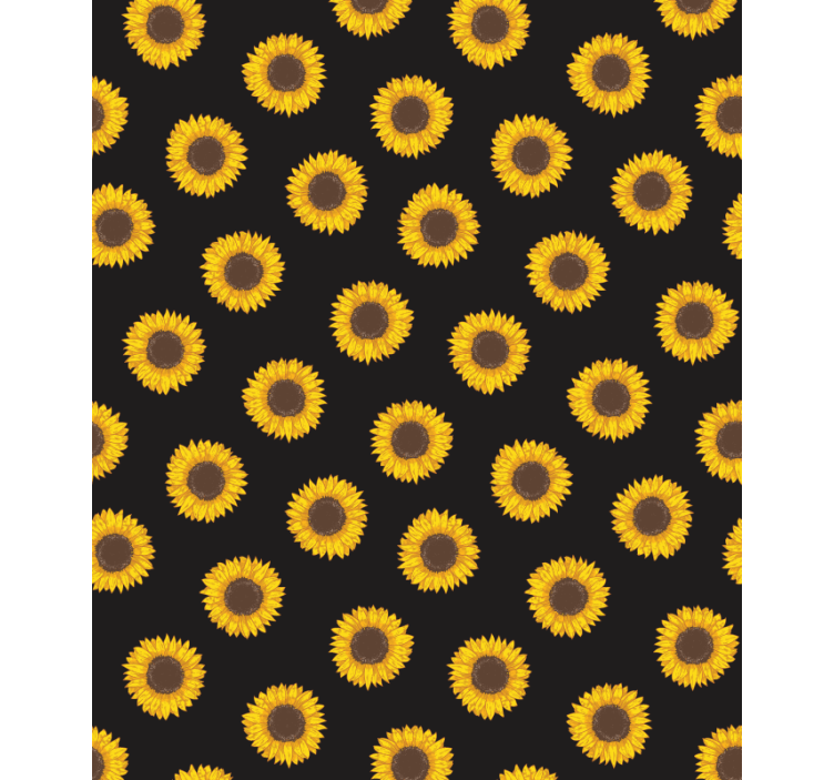 Black and yellow sunflowers flower roller blind - TenStickers