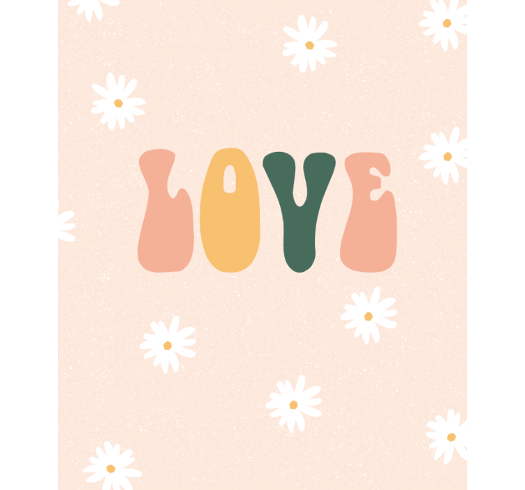 Love Floral Pattern custom roller blind - TenStickers