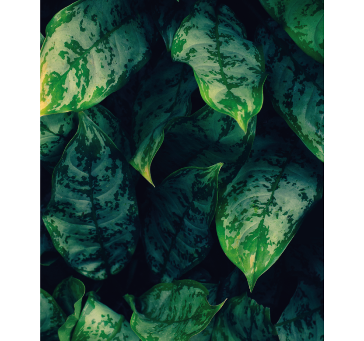 Vibrant green leaves flower roller blind - TenStickers