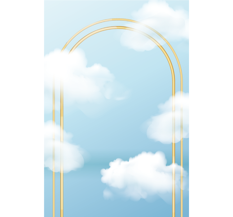 Golden arching pattern clouds roller blind - TenStickers