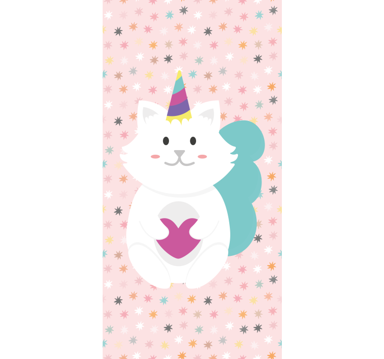 CUTE WHITE CAT animal roller blind - TenStickers
