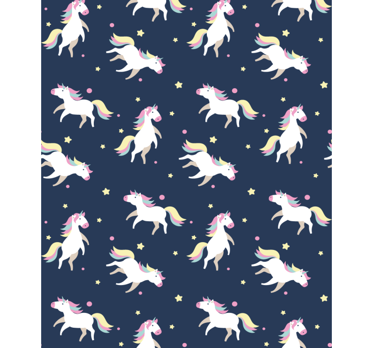 Magical unicorns running kids roller blind - TenStickers