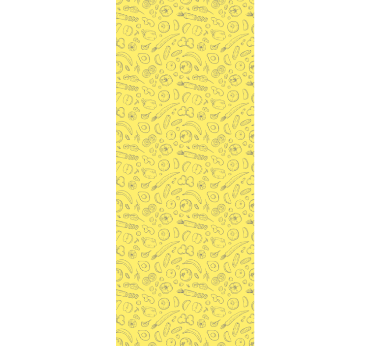 Sketchy fruit pattern roller blind for kitchen window - TenStickers