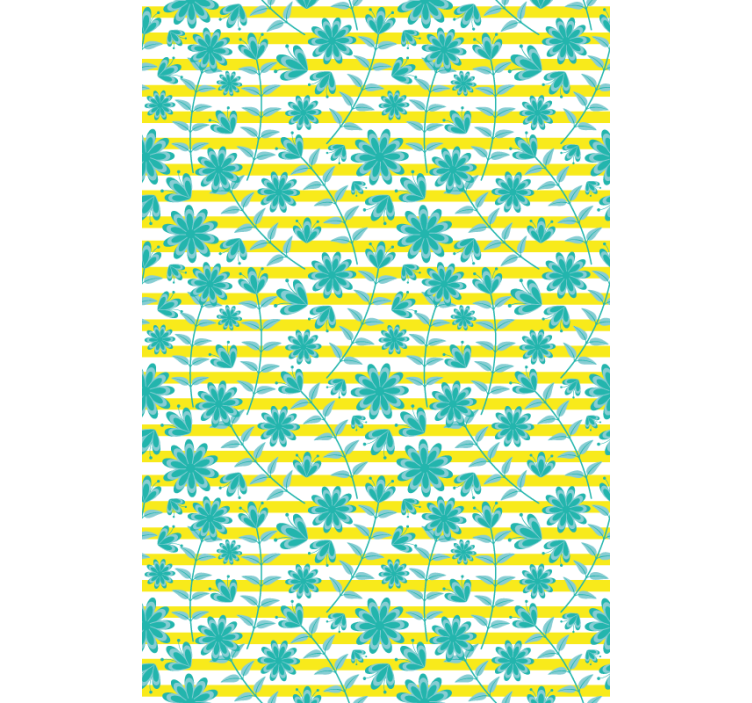 Bright stripe pattern flower roller blind - TenStickers