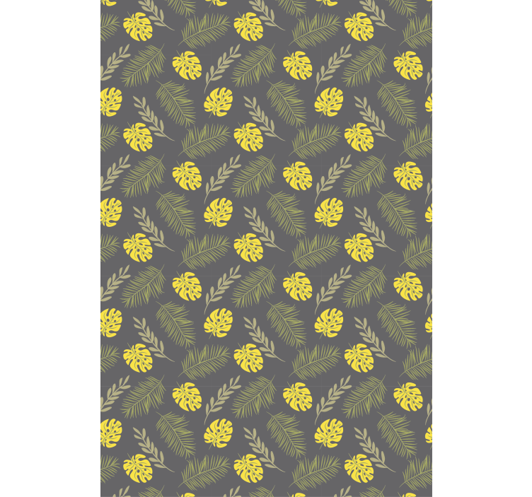 Tropical Leaf Pattern flower roller blind - TenStickers