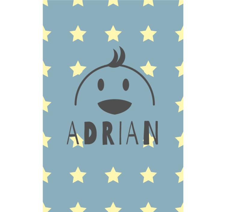 Starry chicken with name kids roller blind - TenStickers