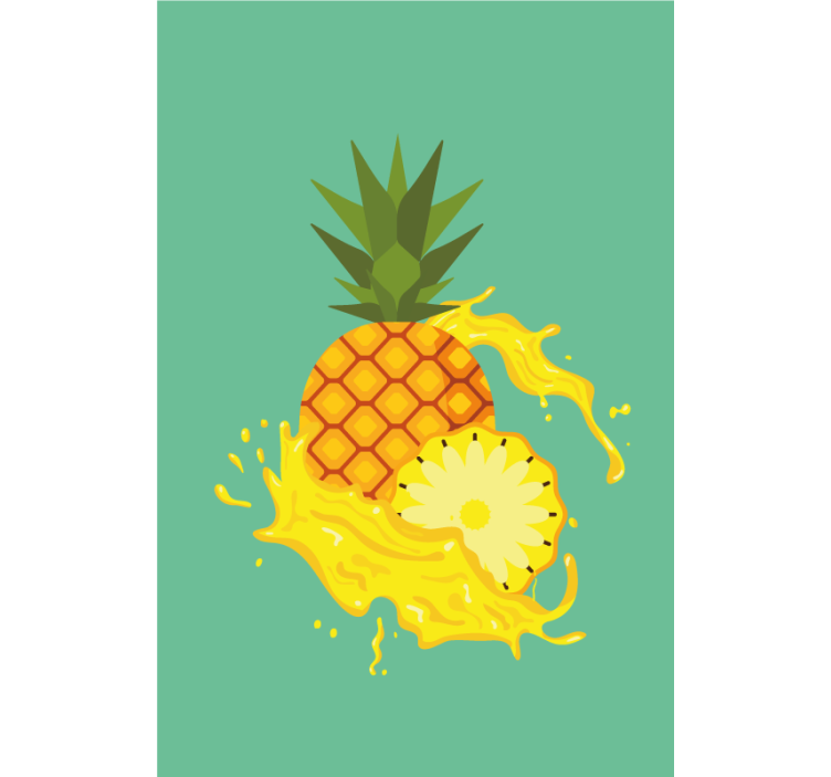 Pineapple Splash fruit roller blind - TenStickers