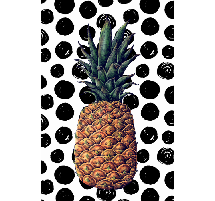 Pineapple with Dots fruit roller blind - TenStickers