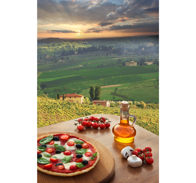 Italian Culinary Landscape fruit roller blind - TenStickers
