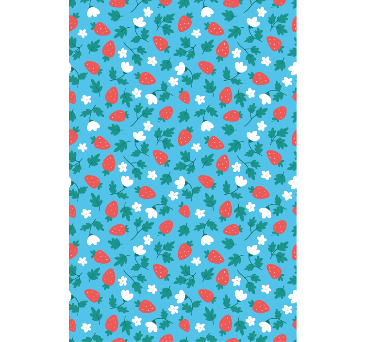 Fresh strawberry pattern fruit roller blind - TenStickers