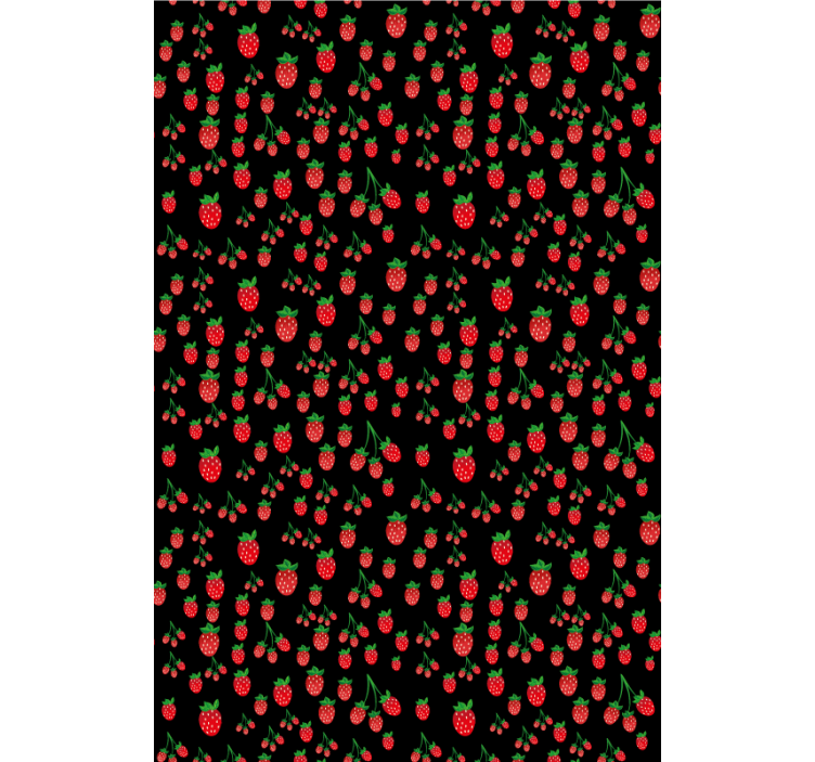 Vibrant Strawberry Patterns fruit roller blind - TenStickers