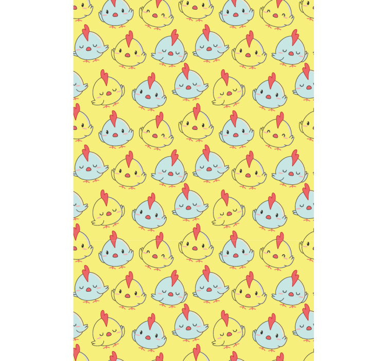 Cheerful Chick Pattern animal roller blind - TenStickers