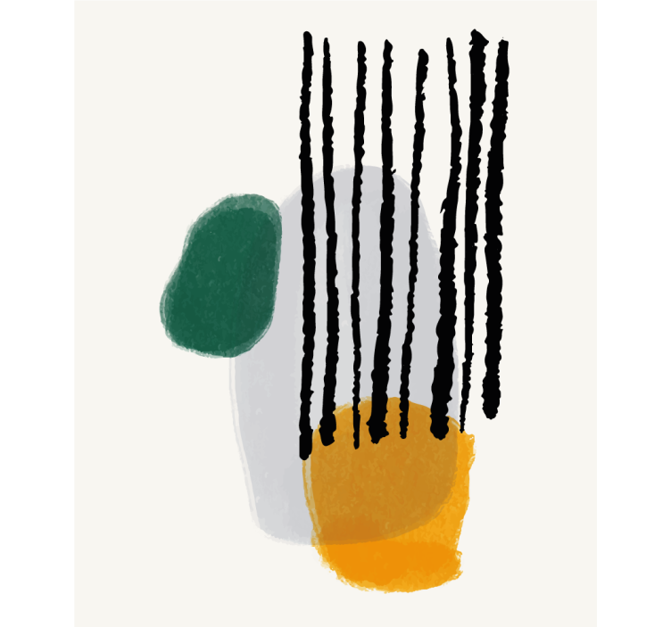 ABSTRACT SHAPES WITH LINES modern roller blind - TenStickers