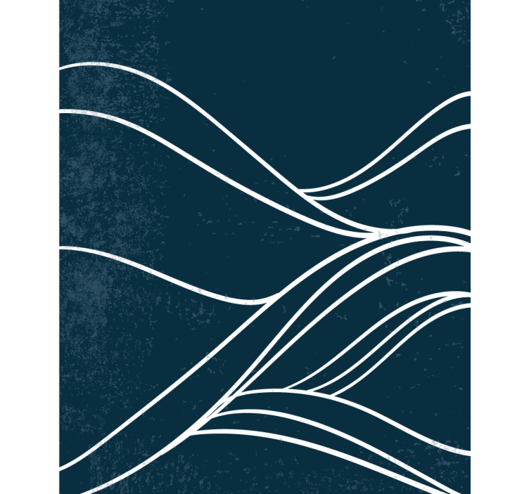 Fluid line patterns Black roller blind - TenStickers