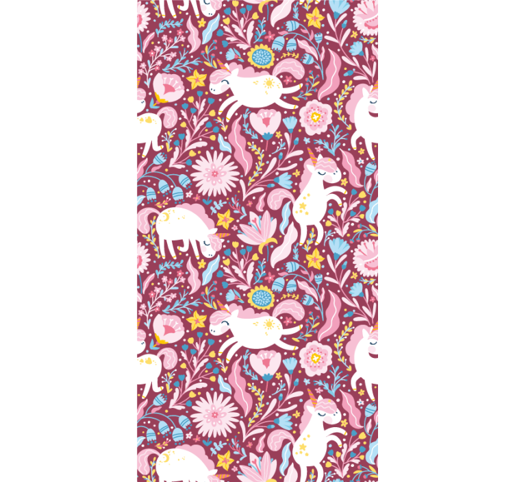 Colorful unicorn patterns original roller blind - TenStickers