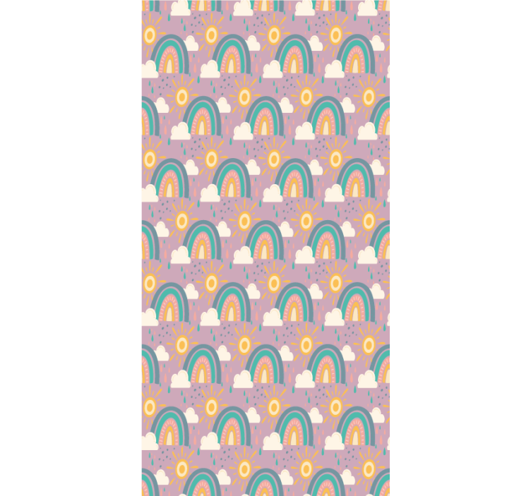 RAINBOWS AND SUNS kids roller blind - TenStickers