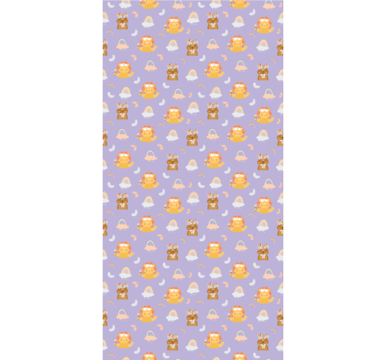 Baby animals and rainbows kids roller blind - TenStickers