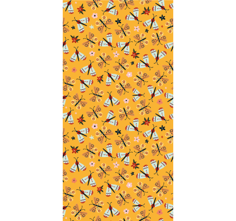 Yello traditional design butterfly roller blind - TenStickers