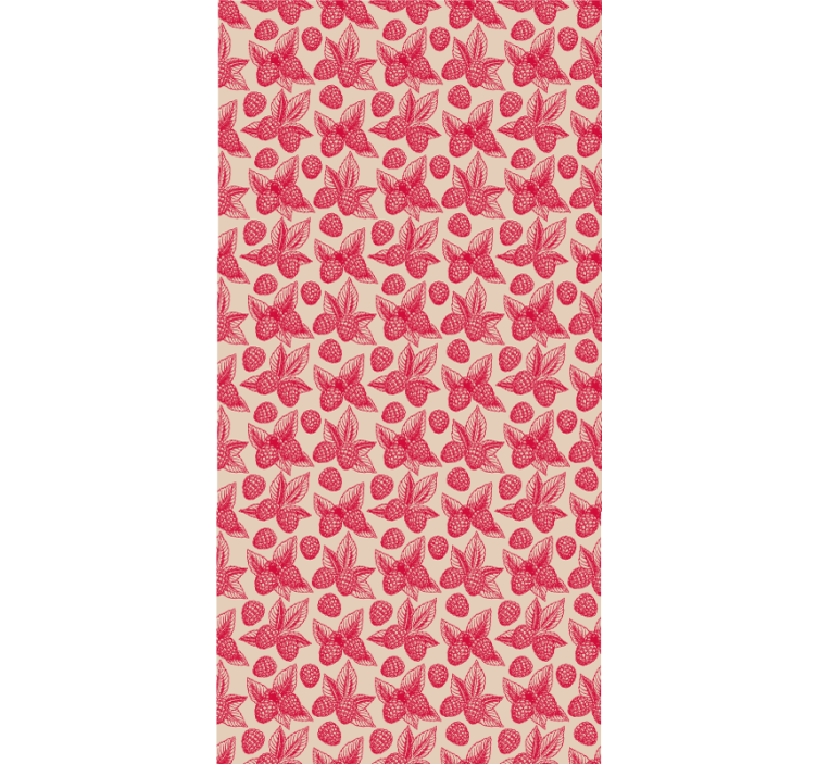 Raspberry Leaf Pattern fruit roller blind - TenStickers