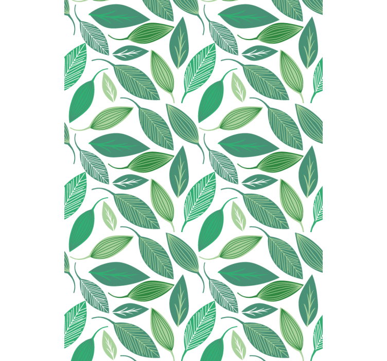 Lively Green Leaves flower roller blind - TenStickers