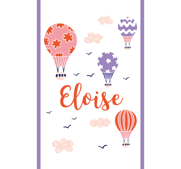 Custom hot air balloons kids roller blind - TenStickers