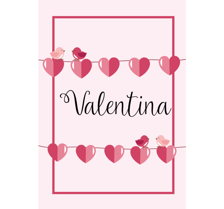 Love hearts and name teenage roller blind - TenStickers