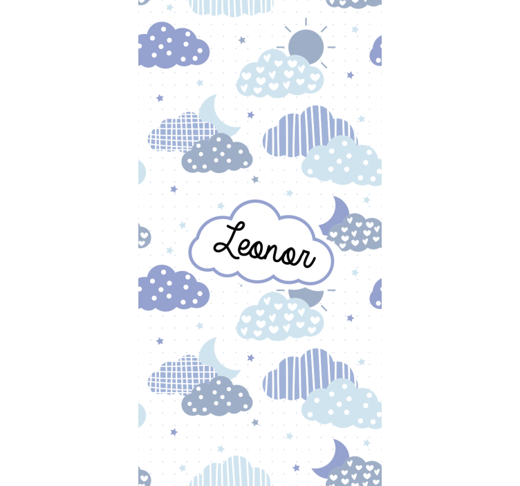Personalised cloud pattern clouds roller blind - TenStickers